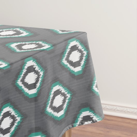 Geometrische retro ikat tribaal patroon tafelkleed (Voorbeeld)
