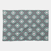 Geometrische retro ikat tribaal patroon theedoek (Horizontaal)