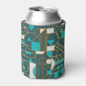 Geometrische retro: minimalistisch kunstwerk Poste Blikjeskoeler (Blikje Voorkant)