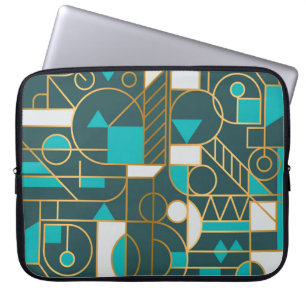 Geometrische retro: minimalistisch kunstwerk Poste Laptop Sleeve