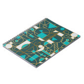 Geometrische retro: minimalistisch kunstwerk Poste Notitieboek (Linkerzijde)