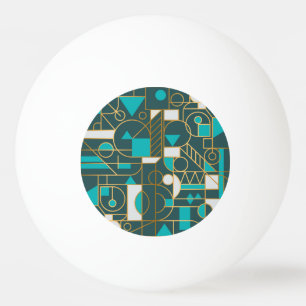 Geometrische retro: minimalistisch kunstwerk Poste Pingpongbal