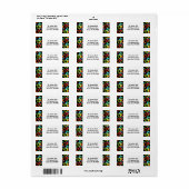Geometrische Retro Multicolored Patroon Etiket (Full Sheet)