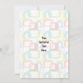 Geometrische Retro Multicolored Patroon Kaart (Achterkant)