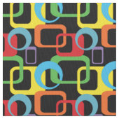 Geometrische Retro Multicolored Patroon Stof (Close Up)