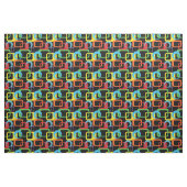 Geometrische Retro Multicolored Patroon Stof (Fat Quarter)