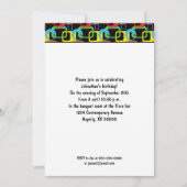 Geometrische Retro Multicolored Pattern Birthday Kaart (Voorkant)