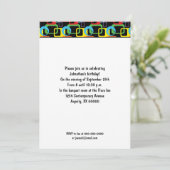 Geometrische Retro Multicolored Pattern Birthday Kaart (Staand voorkant)