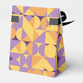 Geometrische Retro Vibes Herfstkleur Favoriete Box Bedankdoosjes (Achterkant)