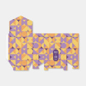 Geometrische Retro Vibes Herfstkleur Favoriete Box Bedankdoosjes (Uitgevouwen)