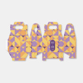 Geometrische Retro Vibes Herfstkleur Favoriete Box Bedankdoosjes (Uitgevouwen)