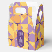 Geometrische Retro Vibes Herfstkleur Favoriete Box Bedankdoosjes (Geopend)