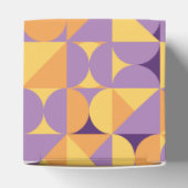 Geometrische Retro Vibes Herfstkleur Favoriete Box Bedankdoosjes (Bovenkant)