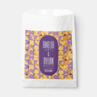 Geometrische Retro Vibes Herfstkleur Favoriete Tas Bedankzakje
