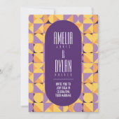 Geometrische Retro Vibes Herfstkleur Kaart (Voorkant)