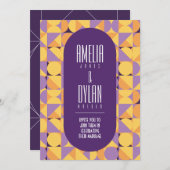 Geometrische Retro Vibes Herfstkleur Kaart (Voorkant / Achterkant)