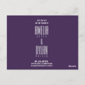 Geometrische Retro Vibes Herfstkleur Save the Date Briefkaart (Achterkant)