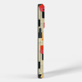 Geometrische retro-vierkanten met aangepaste naam  Case-Mate iPhone case (Achterkant / Rechts)