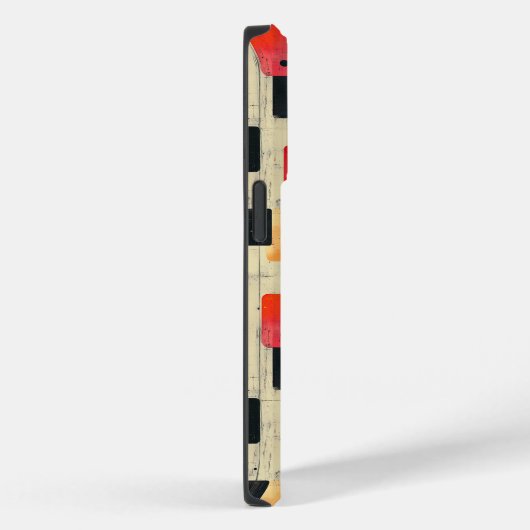 Geometrische retro-vierkanten met aangepaste naam Case-Mate iPhone case (Achterkant / Rechts)