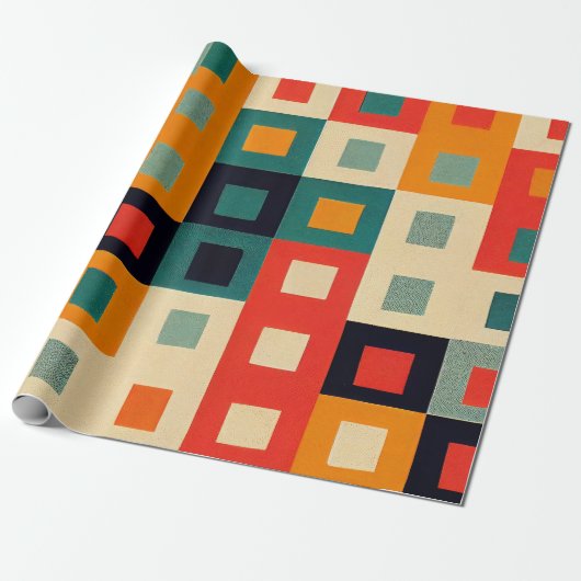 geometrische retroflector cadeaupapier (Uitgerold)