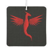 Geometrische rode draak luchtverfrisser (Voorkant)