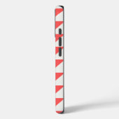 Geometrische rode en off-white driehoeken telefoon Case-Mate iPhone case (Achterkant / Links)