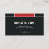 Geometrische rode en zwarte professionele visiteka visitekaartje (Achterkant)