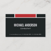 Geometrische rode en zwarte professionele visiteka visitekaartje (Voorkant)