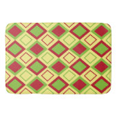 Geometrische rode groene diamant badmat (Voorkant)