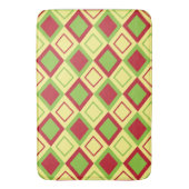 Geometrische rode groene diamant badmat (Voorkant Verticaal)