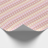 Geometrische rode ikat strepen patroon cadeaupapier (Hoek)