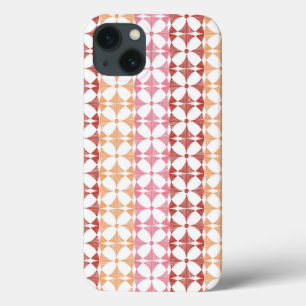 Geometrische rode ikat strepen patroon Case-Mate iPhone case