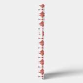 Geometrische rode ikat strepen patroon Case-Mate iPhone case (Achterkant / Rechts)