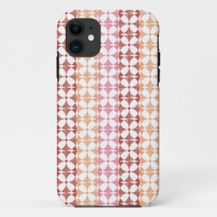Geometrische rode ikat strepen patroon Case-Mate iPhone case