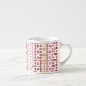 Geometrische rode ikat strepen patroon espresso kop (Rechts)