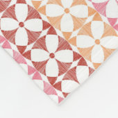 Geometrische rode ikat strepen patroon fleece deken (Hoek)