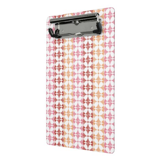 Geometrische rode ikat strepen patroon mini klembord (Angled2)