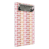 Geometrische rode ikat strepen patroon mini klembord (Schuin)