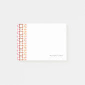 Geometrische rode ikat strepen patroon post-it® notes (Voorkant)