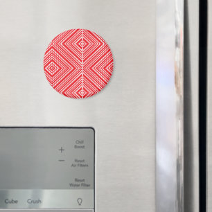 Geometrische Rode Magneet   Krachtig Moderne Accen