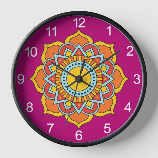 Geometrische rode mandala bloem-54567 (Voorkant)