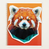 Geometrische rode panda planner (Voorkant)