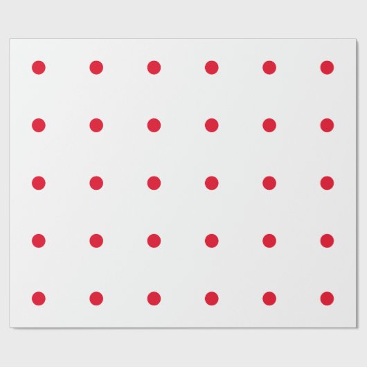 Geometrische rode polka stippen patronen op maat w cadeaupapier (Vlak)