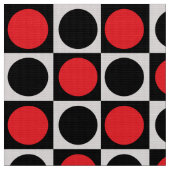 Geometrische rode zwarte Stippen Stof (Close Up)