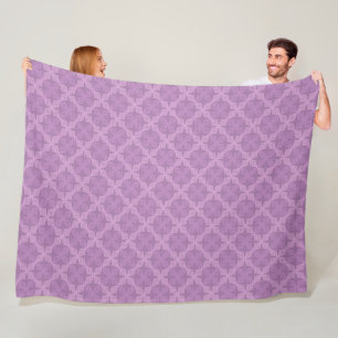 Geometrische rokerige lila art deco fleece deken