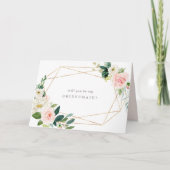 Geometrische Romance-bridesmaidkaart Kaart (Voorkant)