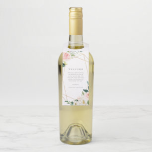 Geometrische Romance van de lente Welkome bottelaa Flessenhanger