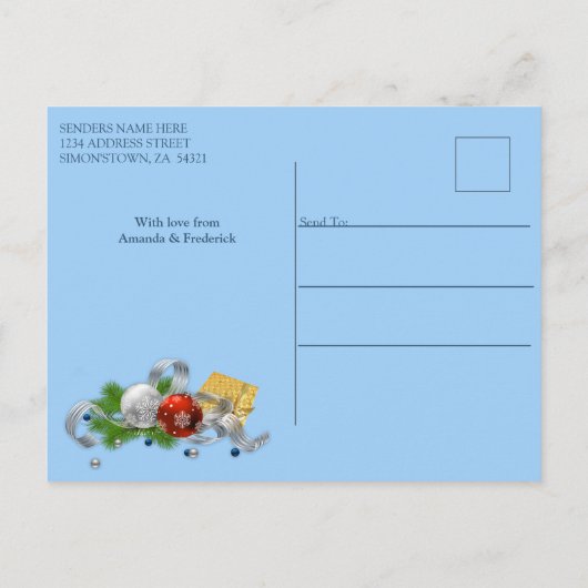 Geometrische rood-groene Lijst Thanksgiving Uitnodiging Briefkaart (Achterkant)