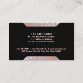 Geometrische roos Gold Damask Patroon Visitekaartje (Achterkant)