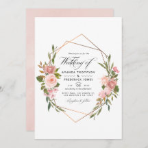 Geometrische Roos Gold en Blush Pink Weddenfoto